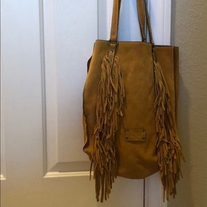 Patricia Nash - Yellow Suede Fringe Tote